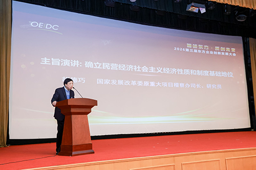 图为国家发展改革委原重大项目稽察办司长、东方企业创新发展中心专家咨询委员会委员胡德巧主旨演讲。.png